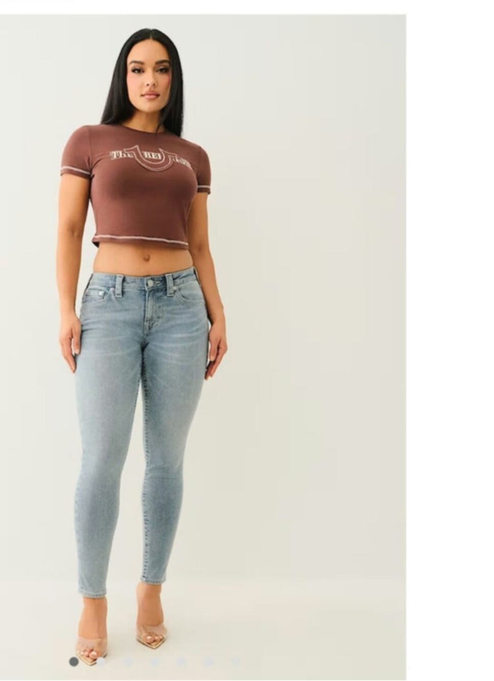 True Religion Light Wash Halle High Rise Super Skinny Denim Jeans